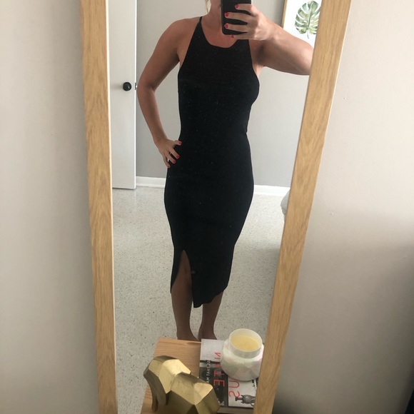 Wildflower Black knit midi dress NWT - Picture 3 of 9